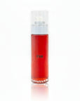 Red bottle with a white cap on a white background