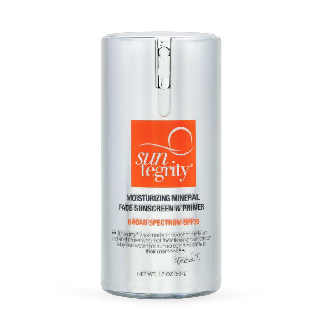 Suntegrity Face Sunscreen and Primer pump bottle