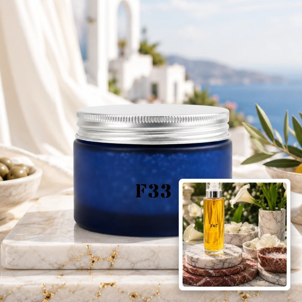 F33 Indigo Renewal Body Polish with F67 Calle Lily Glide Body Serum