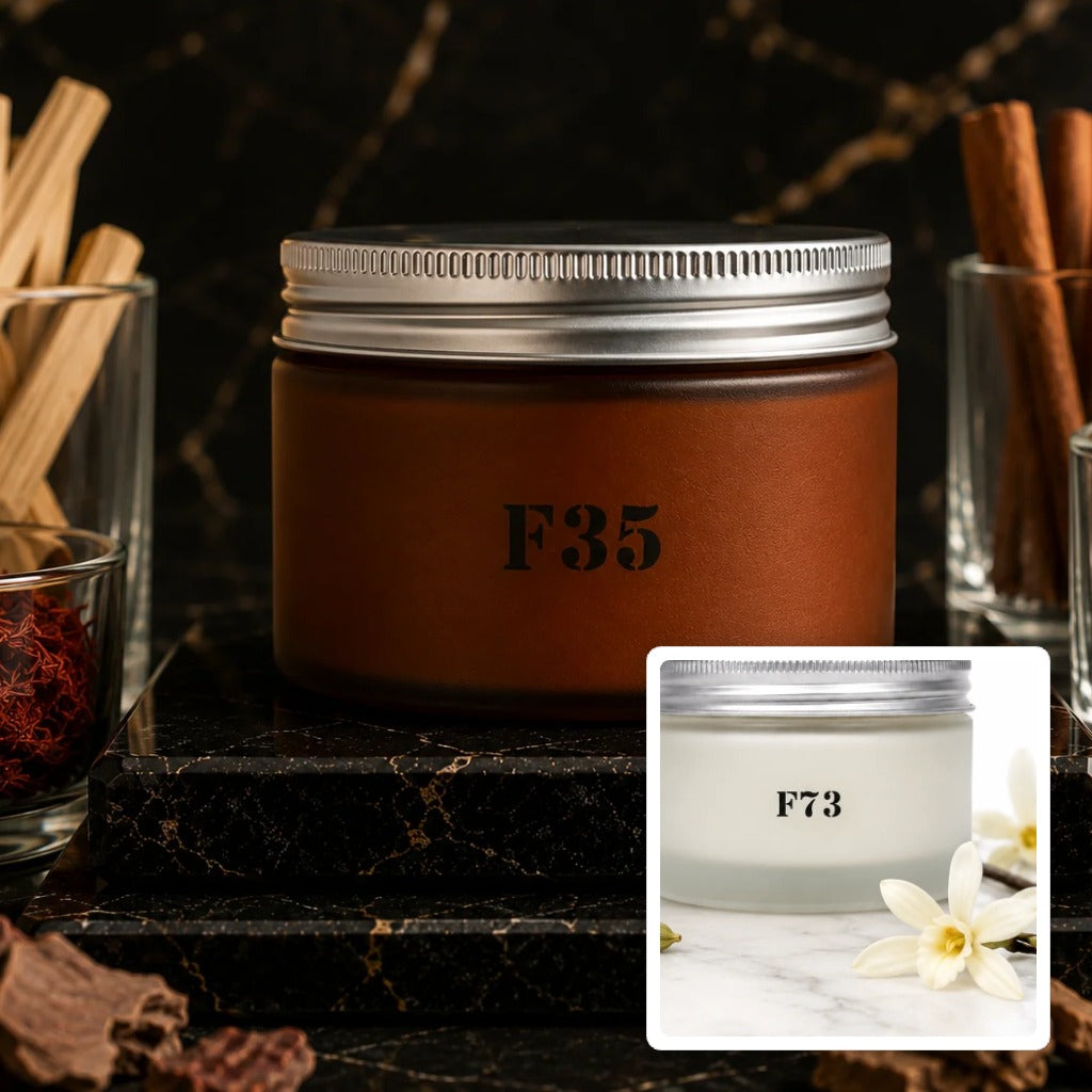 F35 Sandalwood Renewal Polish with F73 Vanilla Noir Body Cream